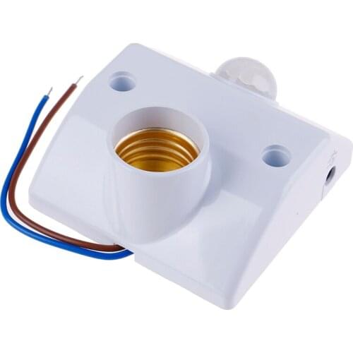 AC110-240V E27 Lamp Holder Base PIR Infrared Automatic Timer Adjustable Smart Bulb Light Holder Sensor Switch Motion Sensor