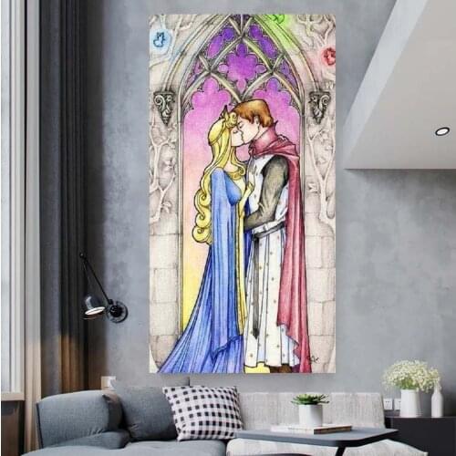Full Square Round Diamond Painting cartoon prince and princess romantic kiss 5D DIY Diamond Embroidery Sale Mosaic Picture A1742