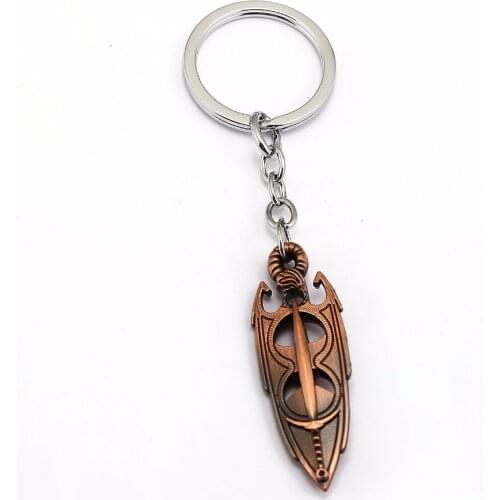 Hollow Personality Keychain Game Elder Scrolls OL Akatos Amulet Carving art Pendant Jewelry Children Toys