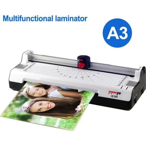 Laminator Machine for A3/A4/A6 YE381 Thermal Laminating Machine for Home Office School Use , Paper Trimmer and Corner Rounder