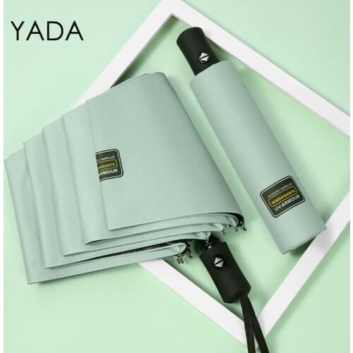 YADA 2021 INS Fashion Pure Business Automatic Umbrella Clear Folding Umbrellas For Man Women UV Rain NEW Umbrella YD200331