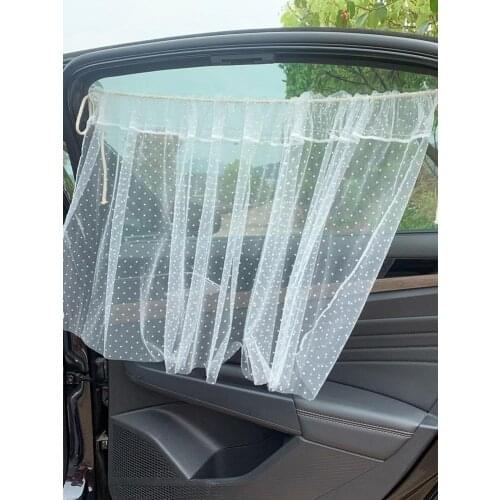Floral Car Sun Shade Curtain Side Window Sunshade Protector Small Flower Fresh Style Interior Decorative Curtain Drop Shipping
