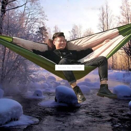 Multifunction Hammock Sleeping Bag Down Cotton Filling Winter Warm Hammock Underquilt Outdoor Camping Hammock With Zipper Design