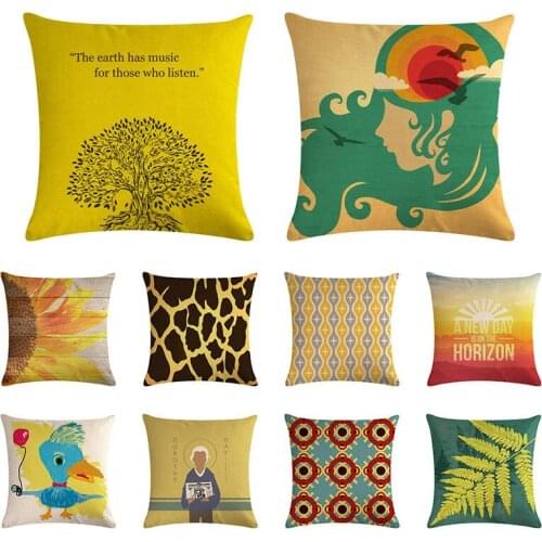 Geometric New Arrival Cushions Cover Yellow Birds Cake Cluten Free Pillow Case Meditation Comfortable Cushion Redondo ZY1374