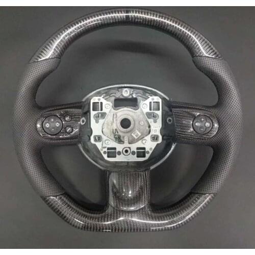 Racing Cuatomized Carbon Fiber Steering Wheel Alcantara Leather Replacement For Mini 2012-2020