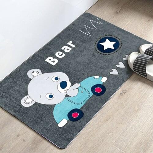 Toilet Floor Mats Bathroom Absorbent Non-slip Mats Door Mats Toilet Door Mats Cartoon Cute Quick-drying Door Mats Small Rug