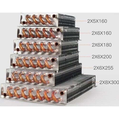 Refrigerator copper tube aluminum fin condenser freezer made of small non-shell radiator heat sink water cooling