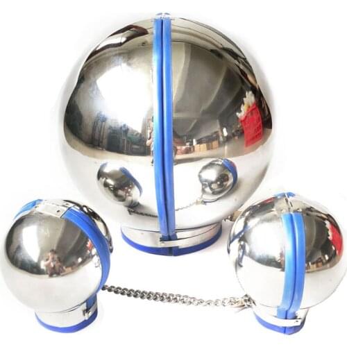 Stainless Steel BDSM Bondage Kit Ball Shape Hood Helmet Metal Handcuffs Sex Toys For Couples Hand Cuffs Slave Collar Adult Games