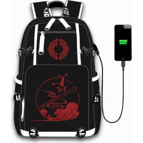 Fashion Anime Grandmaster of Demonic Cultivation Casual Backpack Men Women Student Schoolbag Shoulders Bag USB Charging Port Bag