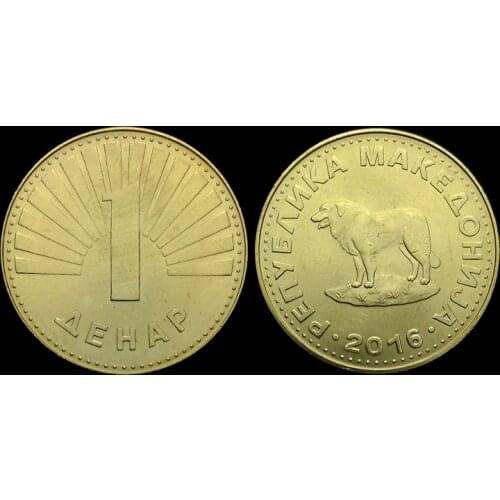 Macedonian 1 dinar Coins Eu Edition Europe 100% Real Original Unc Coin New Exit Circulation Collectible 25mm