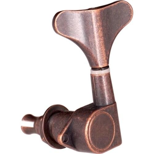 Pack of 4 Bass Tuning Pegs Keys Machine Head Tuners for Bass Purple Bronze 4L, Zinc Alloy, Solid