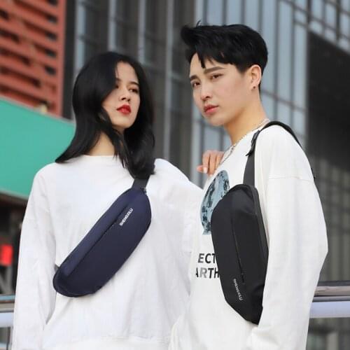 Chest Sling Bag Sports Belt Pouch Husband Shoulder Mens Fabric Phone On Oxford Waist Bags For Men Belt Casual Large Capacity