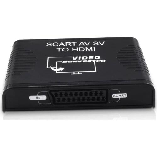 New AV S-video composite cart to HDMI converter Switcher 3-in-1 S-video+Composite AV RCA+Scart to HDMI converter for STB HDVD