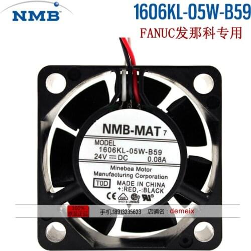 NEW NMB-MAT NMB 1606KL-05W-B59 4015 24V 0.08A double ball bearing FANUC cooling fan