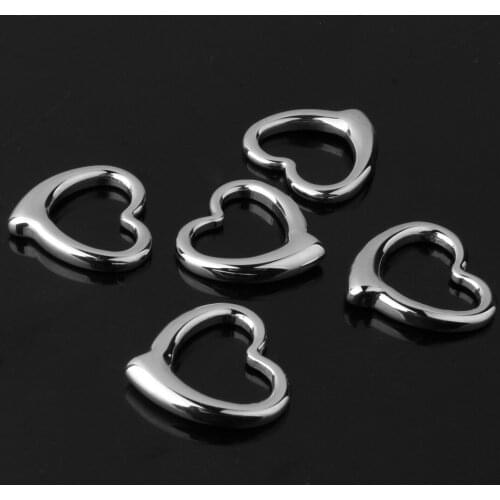 316L Stainless Steel DIY Lovers Heart Charm Pendant For Making DIY Bracelet Necklace Jewelry Handmade Heart Shape Accessories