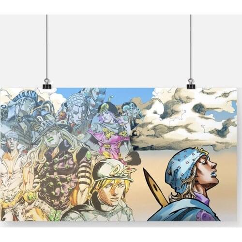 JoJos Steel Ball Run anime protagonist Poster Framed Wooden Frame Canvas Painting Wall Art Decor Study Home Decoration Prints
