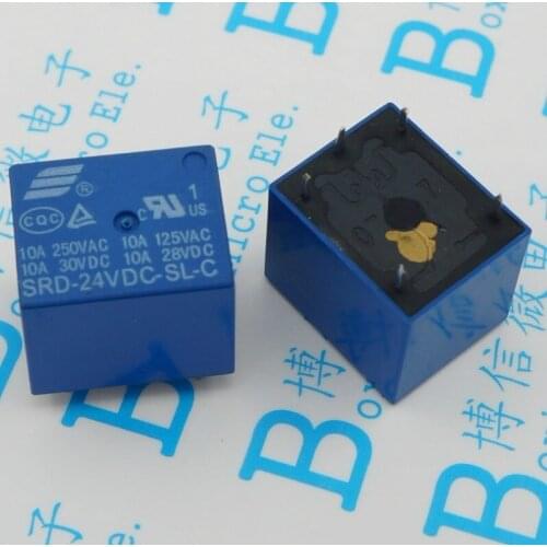 1pcs SRD-24VDC-SL-C 24VDC 10A 250 VAC Power relay PCB Type T73-24V 5 feet SRD-24VDC-SL-C 10A 125V New and original Free shipping