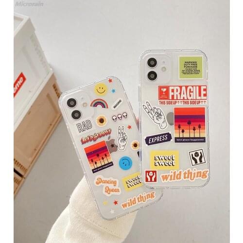 Luxury Victory Shockproof Transparent Silicone Case for iPhone 12 11 Pro Max Mini 7 8 Plus XR XS SE 2020 Soft TPU Cover Funda