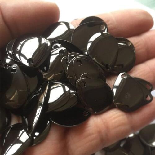 10pcs Fishing Spoon Lures Spinner Rings Blades Smooth Bait Fishing Wobbler Nickel Metal Isca Artificial DIY Fish Accessories