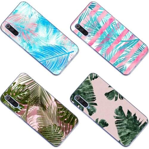 Tropical leaves Palms Tree Silicone Case for Xiaomi Mi POCO X3 NFC M2 X2 9SE 9T CC9 E A3 Note 10 Lite 10 ULTRA F2 Pro Soft Cover
