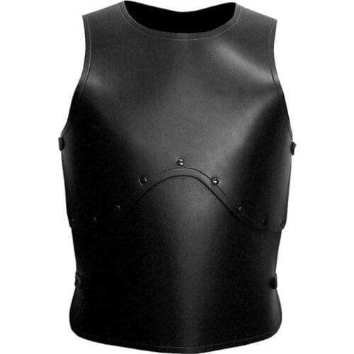 Medieval Retro SCA Leather Armor Theaters Stage Breastplate Gladiator Mercenary Costume Rivet Steampunk Larp Strap Vest For Men