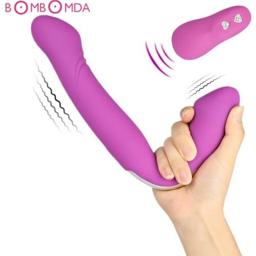 Strapon Dildo Vibrators for Women Remote Control G-spot Vibration Lesbian Double Ended Dildo Toys for Adult Sex Toys for Woman