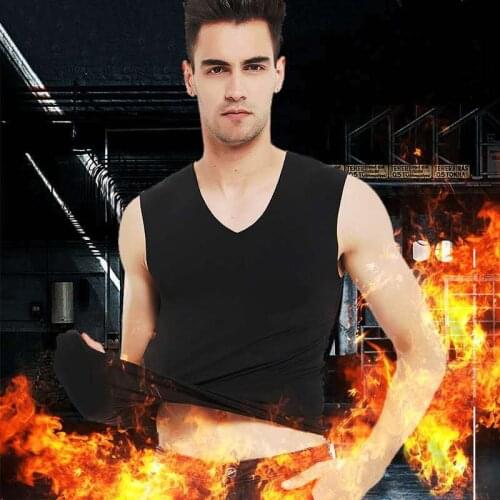 Warm Vest For Man Comfortable With Velvet Large Size Keep Warm Underwear Men Vest Mens Winter Thermo Shaping Male Vest Winter