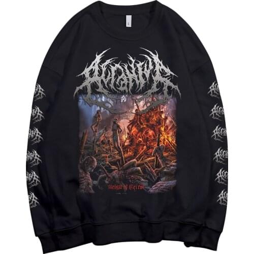 Acranius Deathcore Pollover Black Sweatshirt rock hoodie heavy metal sudadera rocker streetwear fleece Outerwear Punk