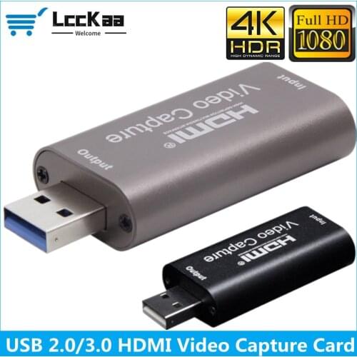 USB 3.0 2.0 Video Capture Card 4K HDMI Video Grabber Box for PS4 Game DVD Camcorder Camera Record placa de video Live Streaming