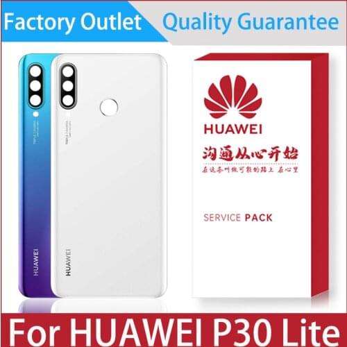 Back Cover For Huawei P30 Lite Back Battery Cover Rear Housing Door Case Housing Panel With Camera Lens