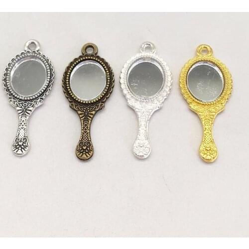 10 pcs Retro mirror charms fit DIY Handmade Jewelry Makeing earring necklace bracelet accessories souvenir
