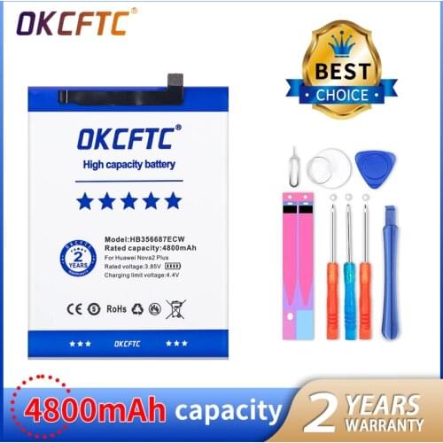 4800mAh Battery for Huawei nova2 Nova 2 plus 2i 2S 3i 4e/honor 9i 7X/Mate 10 lite SE G10 BAC-AL00/P30 Lite HB356687ECW
