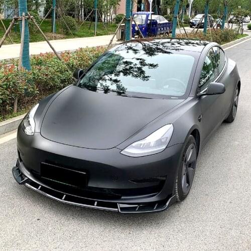 Applicable To For Tesla Model Y Accessories Three Piece Car Front Bumper Split Lip Body Kit Spoiler Deflector Modification