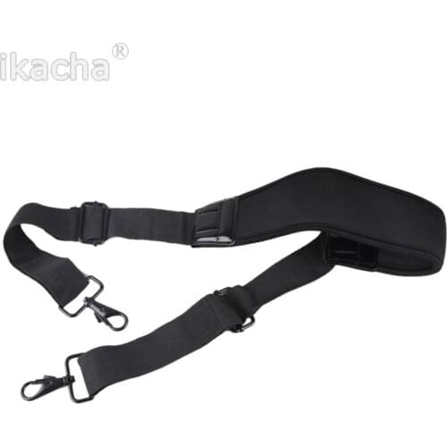 Black Laptop Bag Camera Video Bag Accessories Single Elastic Decompression Shoulder Strap with Metal Hook