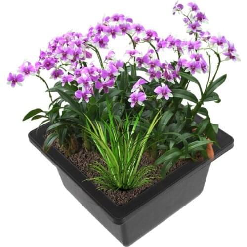 Flower Pot Imitation Plastic Balcony Rectangle Bonsai Bowl Basin Nursery Planter