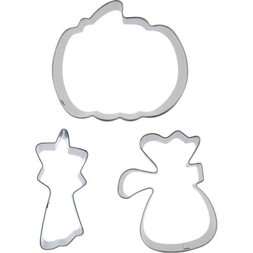 Pumpkin, Meteor, Cloth bag shape 3 piece biscuit cutting molds, baking tools, cake decorating soft candy tools