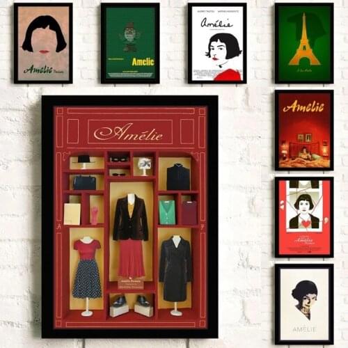Canvas Paintings Nordic Movie Art French Movie Amelie Black White Modular Posters and Prints Wall Art Pictures Home Decoration