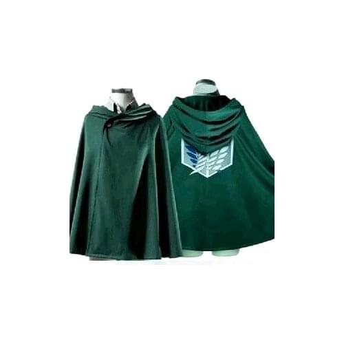 Halloween Costumes Cosplay Clothes Attack on Titan Cloak Eren Mikasa Anime Cape Green Giants Unisex Clothing Daily Cloak