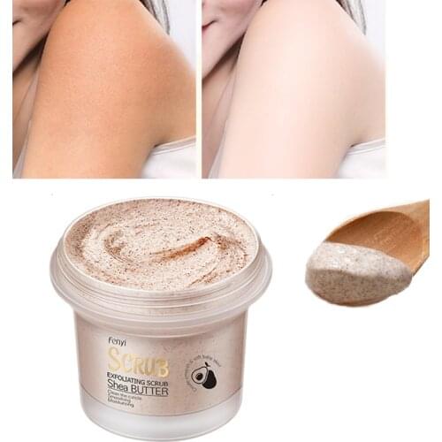 Shea Butter Deep Cleansing Exfoliating Gel Treatment Acne Smooth Whitening Avocado Face Wash Body Scrub Remove Dead Skin 100g