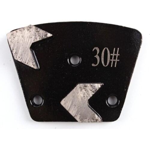 KT04 Diamond Grinding Shoes Diamond Grinding Pads with Two Arrow Segments for Concrete and Terrazzo Floor 9 Pieces One Set