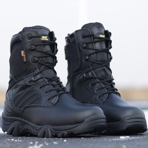 Men Military Autumn Boots Quality Special Force Tactical Desert Combat Ankle Boats Army Working Safety Shoes Leather Snow Boots