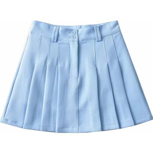 New womens wear Japan and South Korea College aa high waist slim pleated skirt tennis skirt half skirt DLbsq151