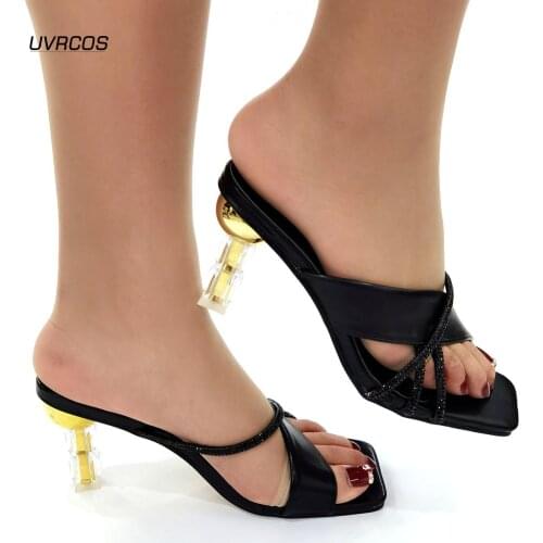 Latest Design Women Slippers Simple and Easy Lady Slippers African Style Womens Shoes Ladies Dress Shoes Italian Party Pumps