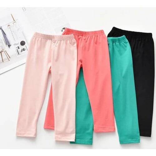 Solid Color ChildrenS Casual Pants Boys Girls Trousers Kids Pajamas Comfortable Leggings Simple Stretch Cotton Breathable Pants
