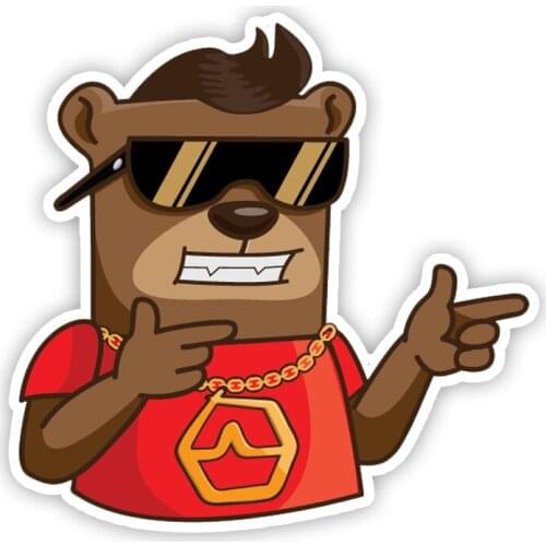 Creative From Stick Ula Cool Bear Fun Car Sticker PVC Personality Fashion Auto Window Exquisite Applique Waterproof Decoration