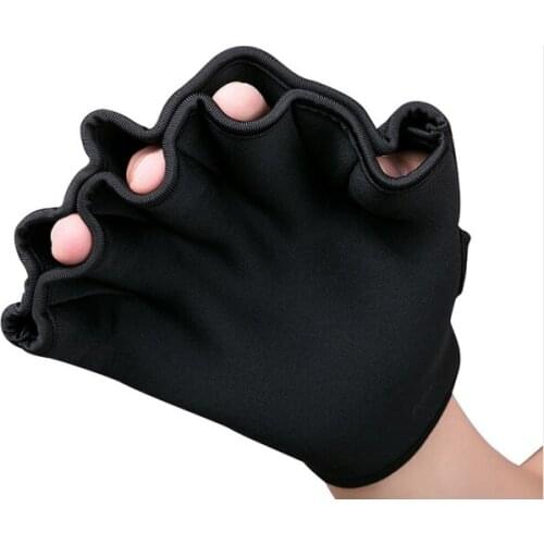2mm Adult Childrens Swimming Hand Webbed Fingerless Paddle Swimming Training Helping Imitation Duck Foot Diving Gloves