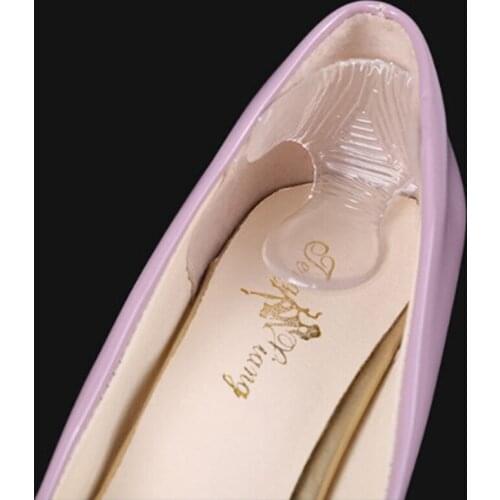 1 Pair T-type Thread Silicone Soft Insert Heel Liner Grips High Heel Comfort Pads Foot Care Accessories