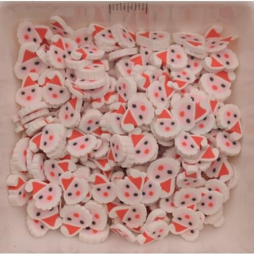 65g Father Christmas Santa Claus Shape Polymers Clay Slices Sprinkles for Mobile phone shelll Scrapbook Decoration Slimes Filler