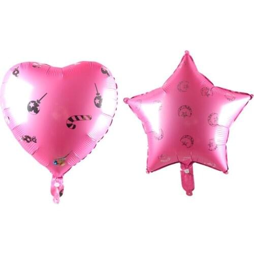 18inch pink Candy moon love balloon Pentagram balloon Party birthday balloon childrens toys wedding