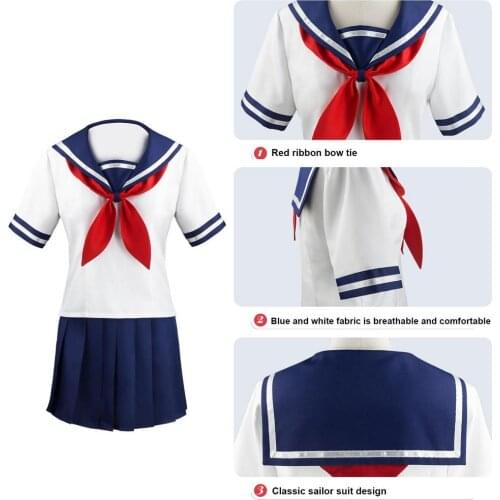 Japanese Korean Version JK Suit Cosplay Costume Women Uniform High School Sailor Navy Girls Japanese Pleated Skirt JK Uniform